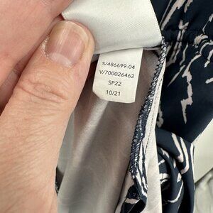 printed dress casual sporty sleeveless drawstring waist blue XLT